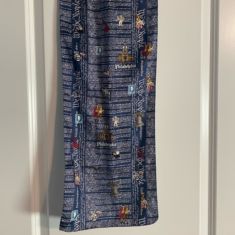 US Constitution patriotic silk scarf